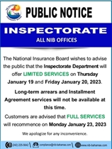 Public Notice Inspectorate All NIB Offices