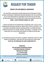 Request for Tender Group Life and Medical Insurance