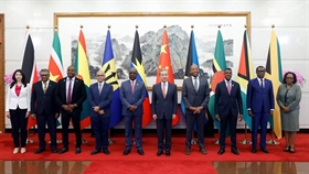 Minister Alfred Sears of the Ministry of Immigration and National Insurance attends the Foreign Ministers and Heads of Delegations meeting on May 12, 2025