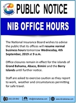 Public Notice NIB Office Hours