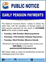 Early Pension Payment for October