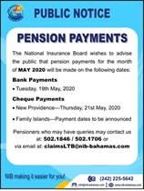 Pension Payment for May 2020