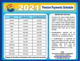 Pension Payment Schedule 2021