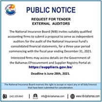 REQUEST FOR TENDER - EXTERNAL AUDITORS