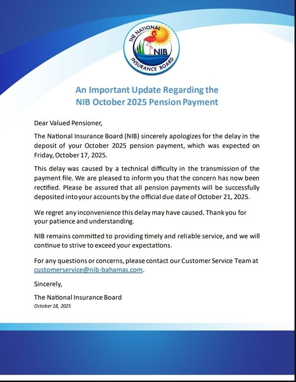 Nib Bahamas Contribution Rates National Insurance Board of The Bahamas